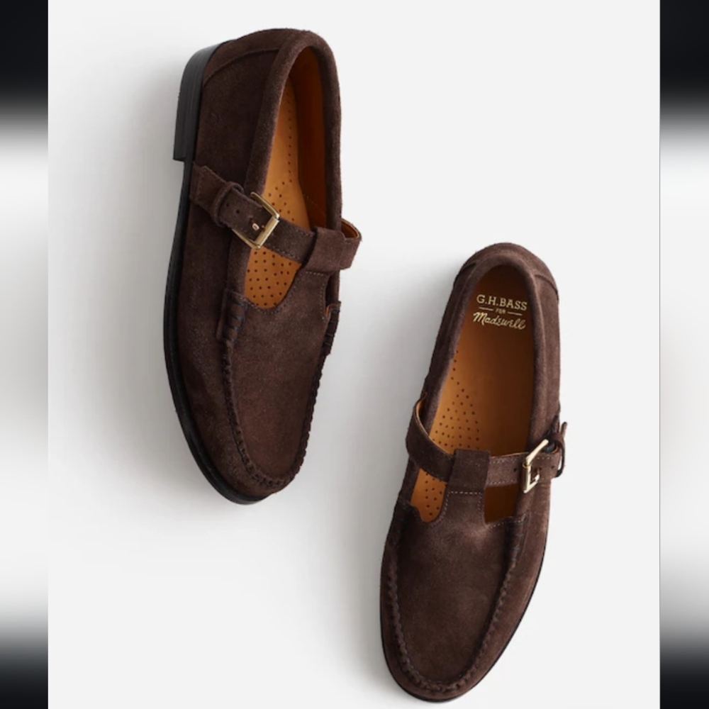 G. H. Bass Mary Jane Weejuns Loafers Brown Suede